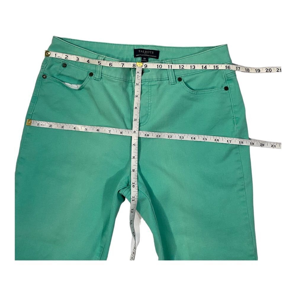 Talbots Women’s Size 10P Green Pedal Pusher Simply Flattering 5 Pockets Jeans - Picture 8 of 11